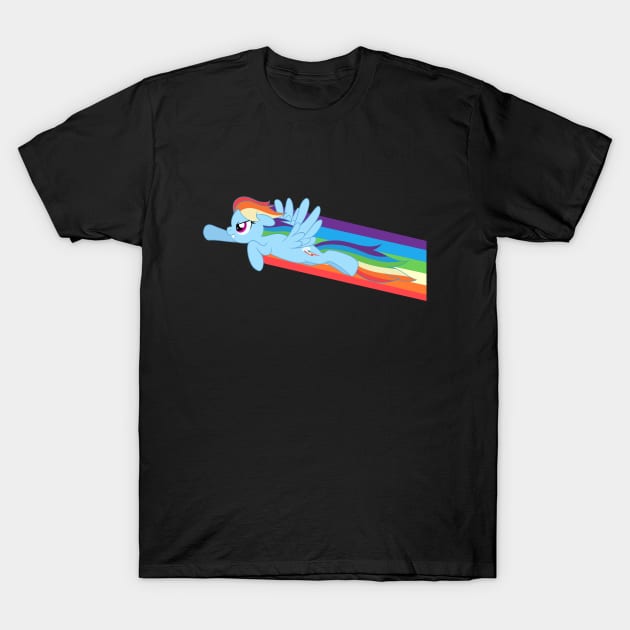 Rocketing Rainbow Dash T-Shirt by SigmaEnigma